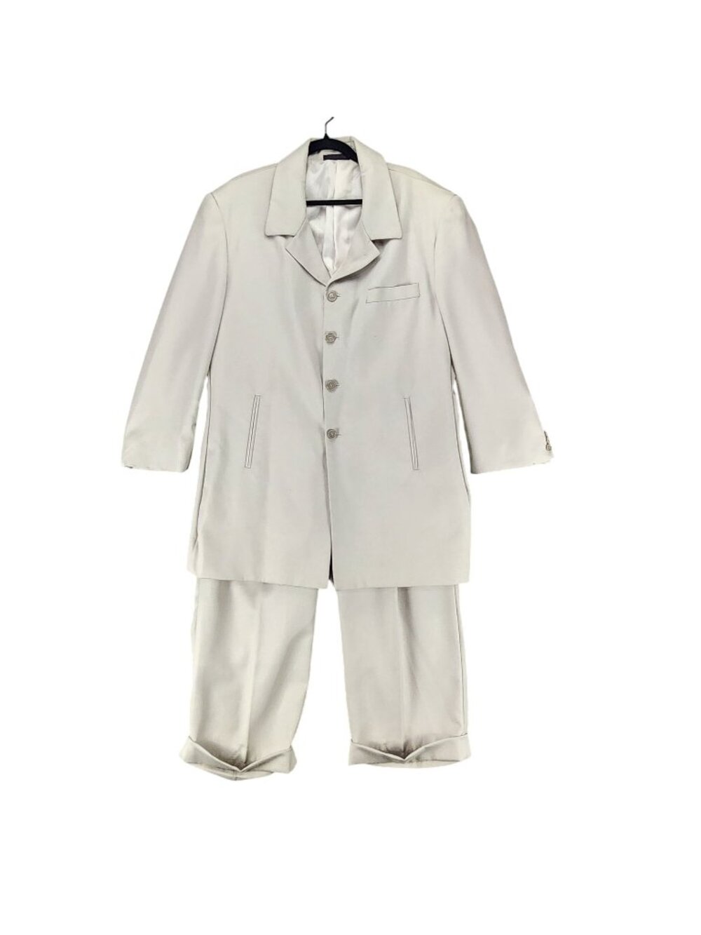 Vitali 2 Piece Suit Mens XL Beige Polyester Viscose Blazer Jacket Pants Set